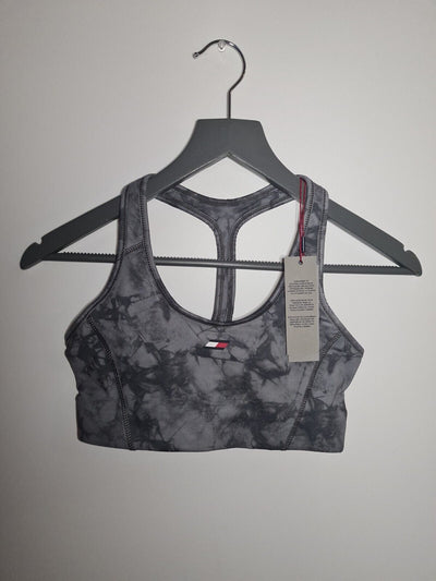 Tommy Hilfiger Marble Mid Itensity Grey Sports Bra Size XSmall **** VA1