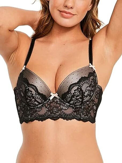 Figleaves Womens Juliette Lace Longline Bra Size 38A *** V358