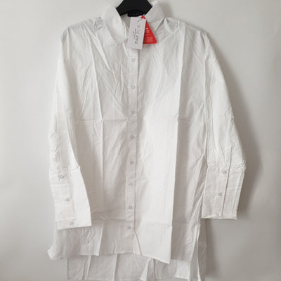In The Style Lorna Luxe White Oversized Shirt Uk 12 ****Ref V369