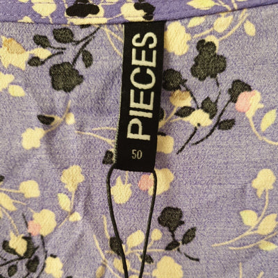 Pieces Purple Floral Print Dress Size 50****Ref V108