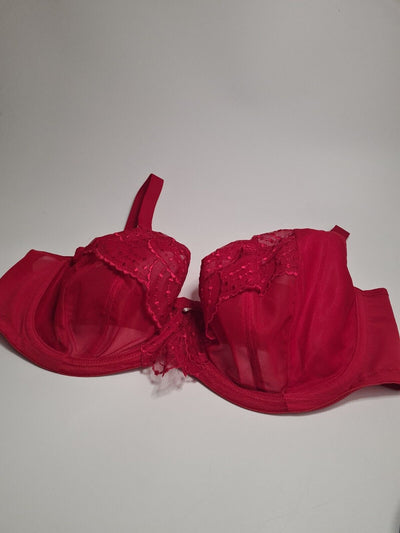 Elomi Priya Plunge Underwired Red Bra Size UK 36FF **** VA1