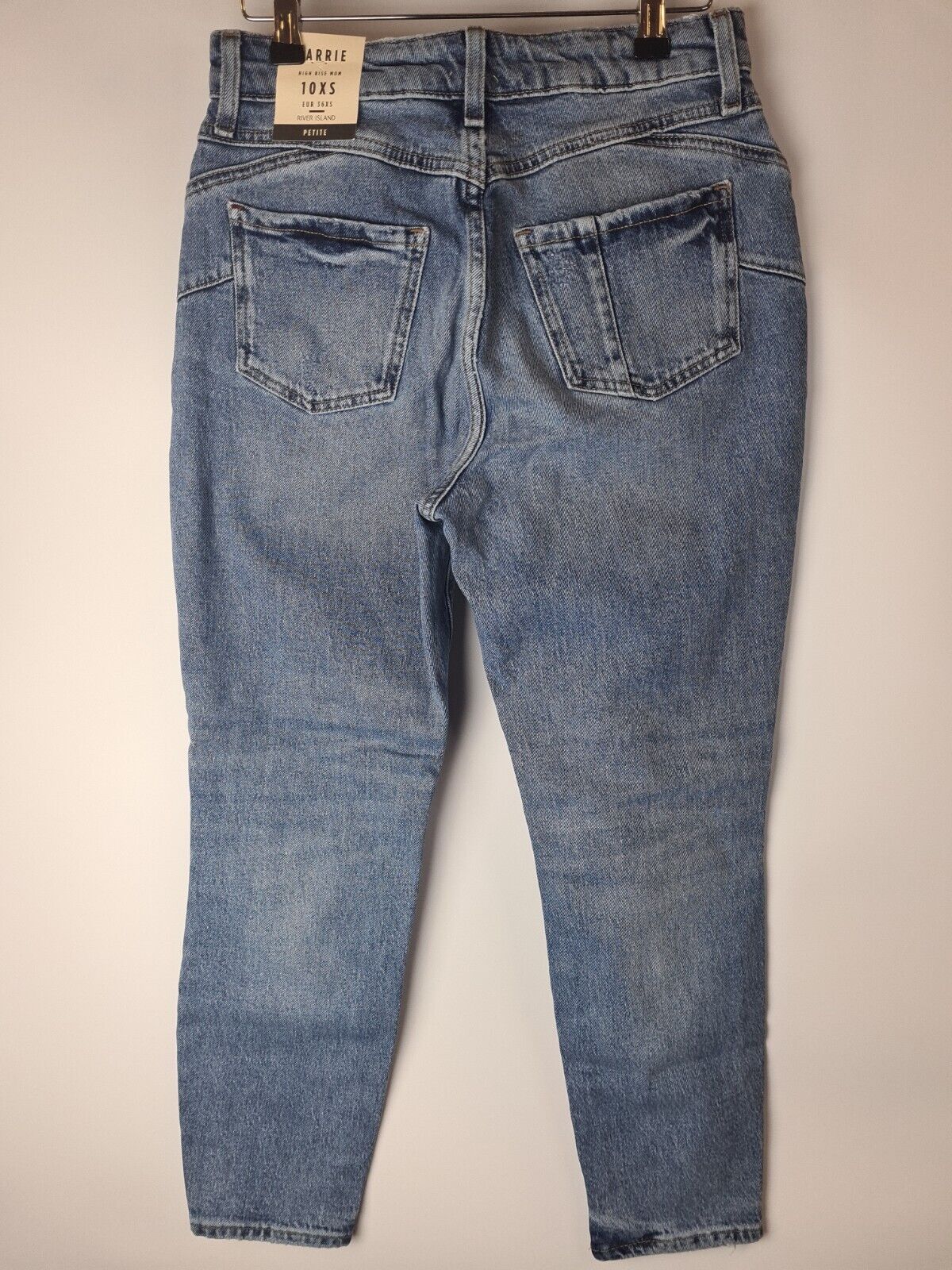 River Island Petite Carrie High-Rise Mom Jeans. Size UK 14R **** V223