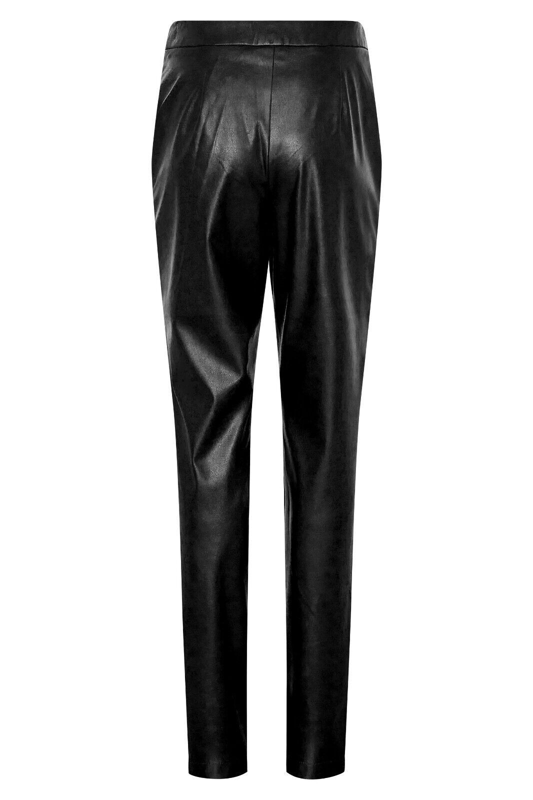 LTS Tall Black Faux Leather Slim Leg Trousers Size 22