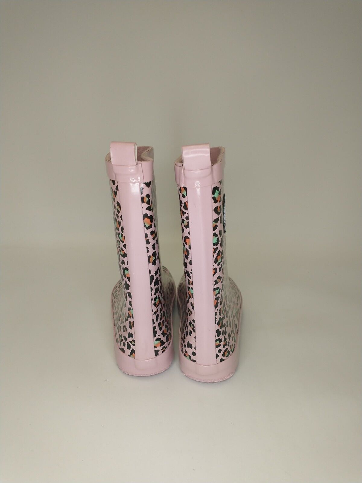 Hype Girls Animal Print Pink Wellies UK 13/1