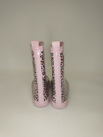 Hype Girls Animal Print Pink Wellies UK 13/1