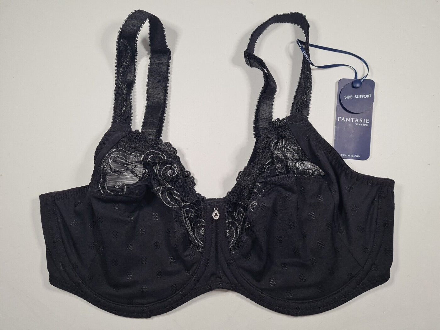 Fantasie Jocelyn Side Support Black Bra Size 34F **** V353