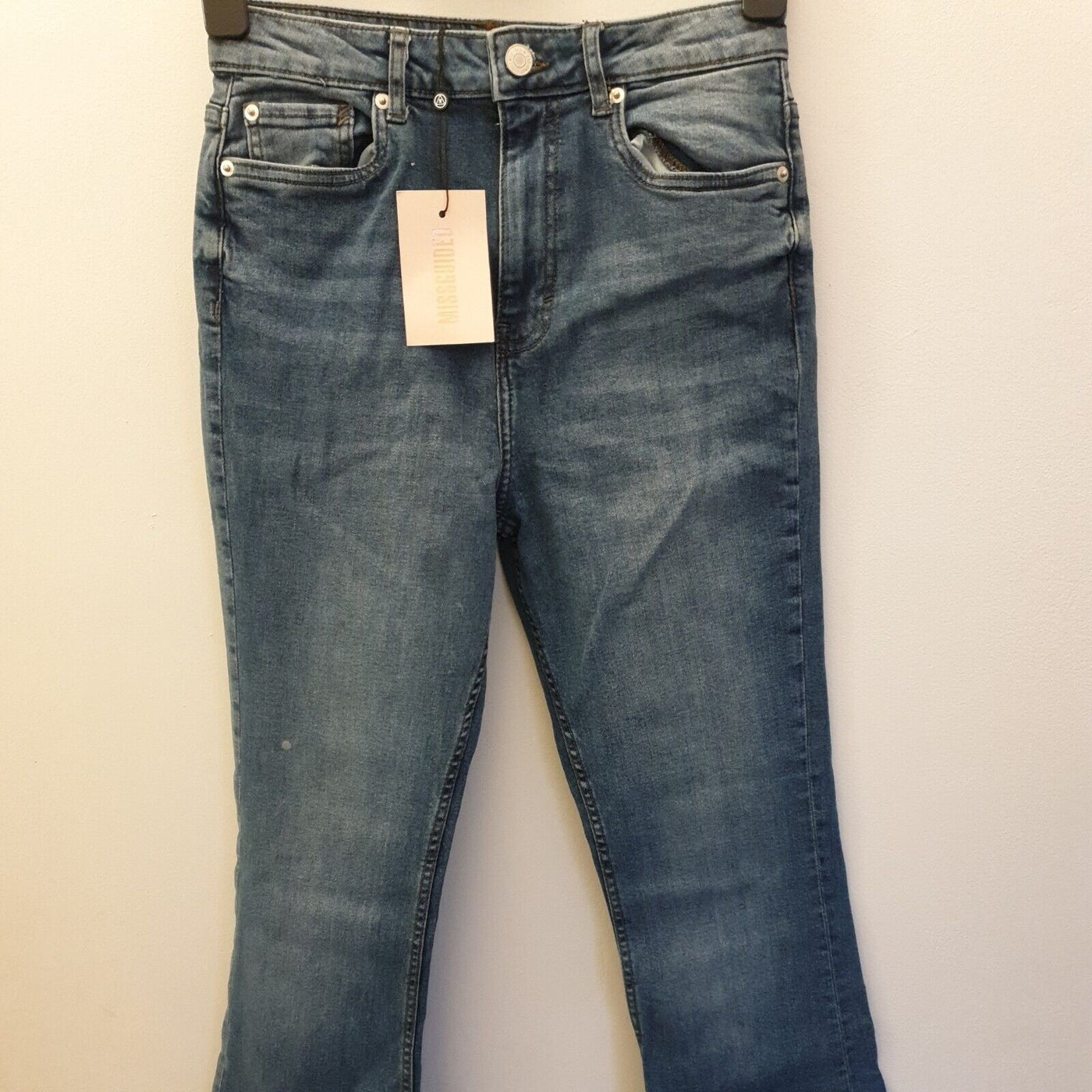 Missguided Blue Flared Jeans Size 12 ****Ref V262