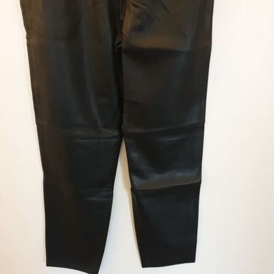 MNG Apple Faux Leather Look Trousers Black Uk6****Ref V236