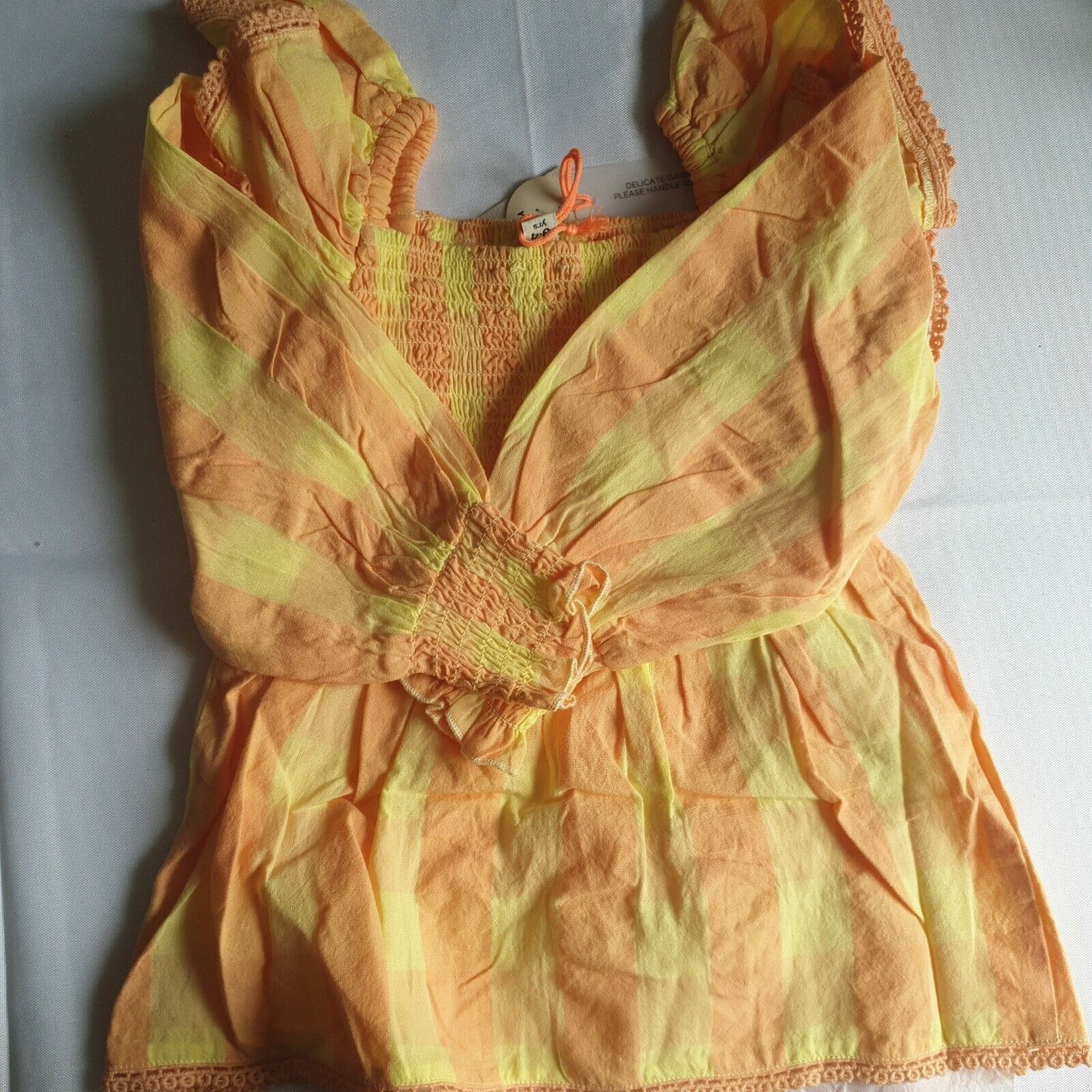 River Island Mini Orange Cottage Couture Girls Top Uk 3-4yrs****Ref V26