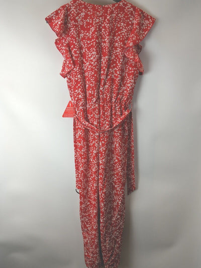 AX Paris Ditsy Red Floral Jumpsuit Size 10 **** V30