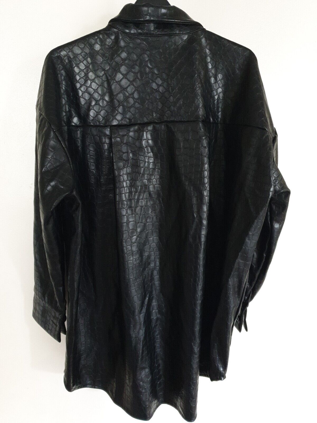 sorelle uk Black Faux Leather Shirt Size S Ref R6