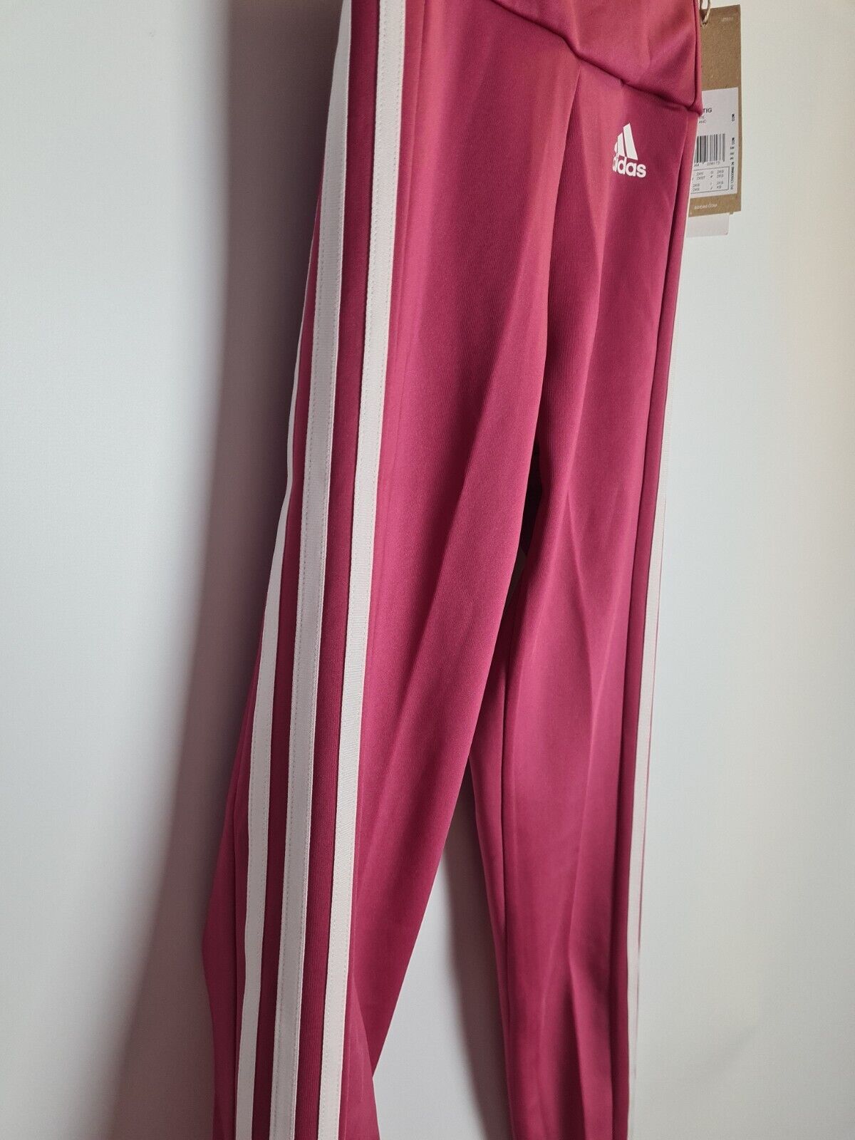 Adidas Pink 3 Stripes 7/8 Length High Rise Leggings Size 2XS **** V264