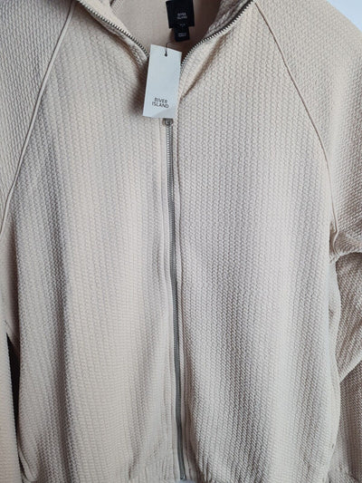 River Island Mens Stone Regular Long Sleeve Jacket. Size Small **** V283