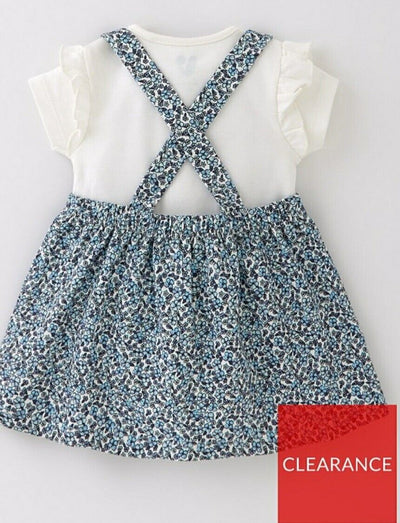 Baby Girls Floral Dress And Bodysuit Uk 0-3m****Ref V382