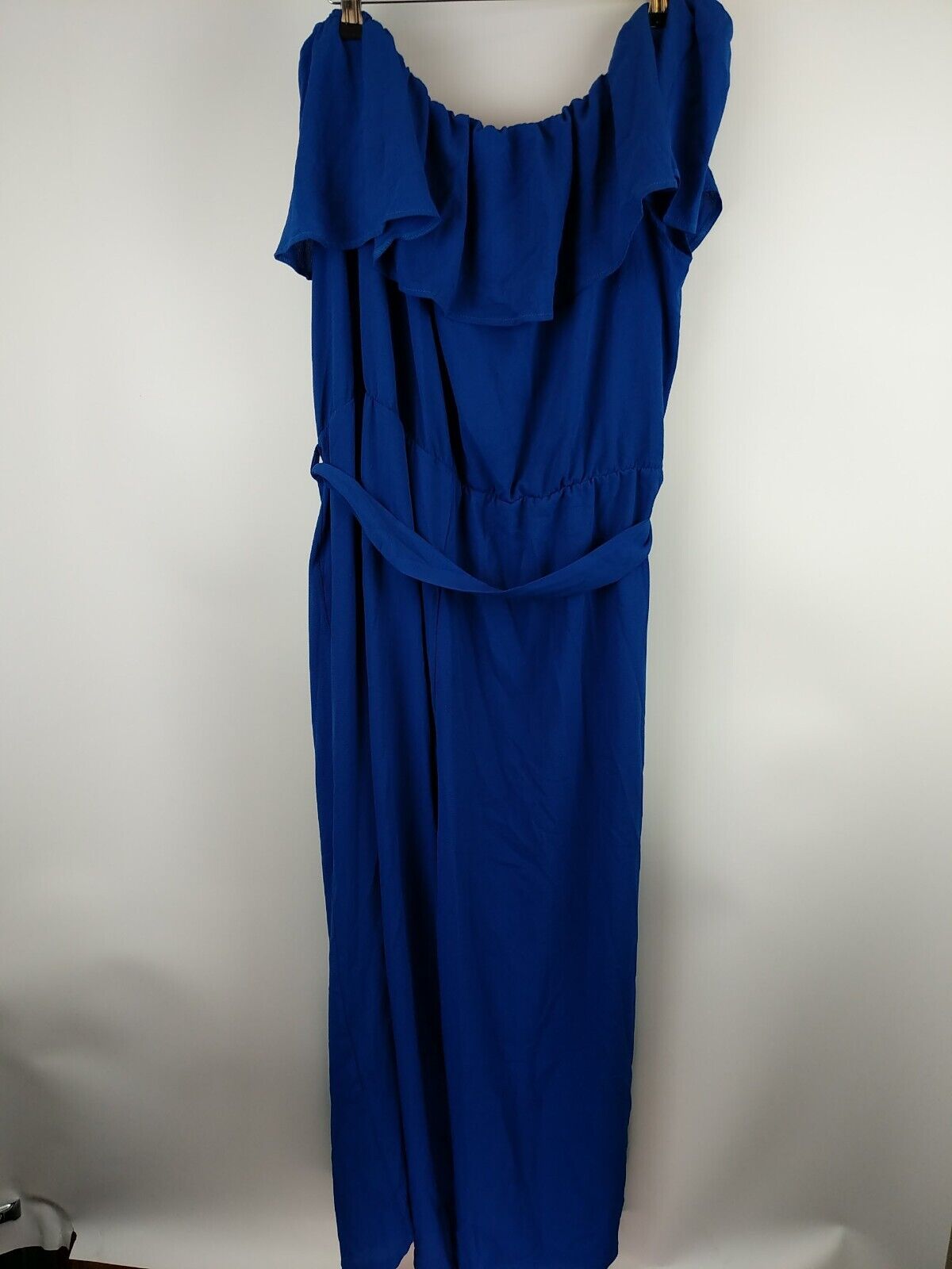 Quiz Curve Blue Bardot Culotte Jumpsuit Size 22 **** V100