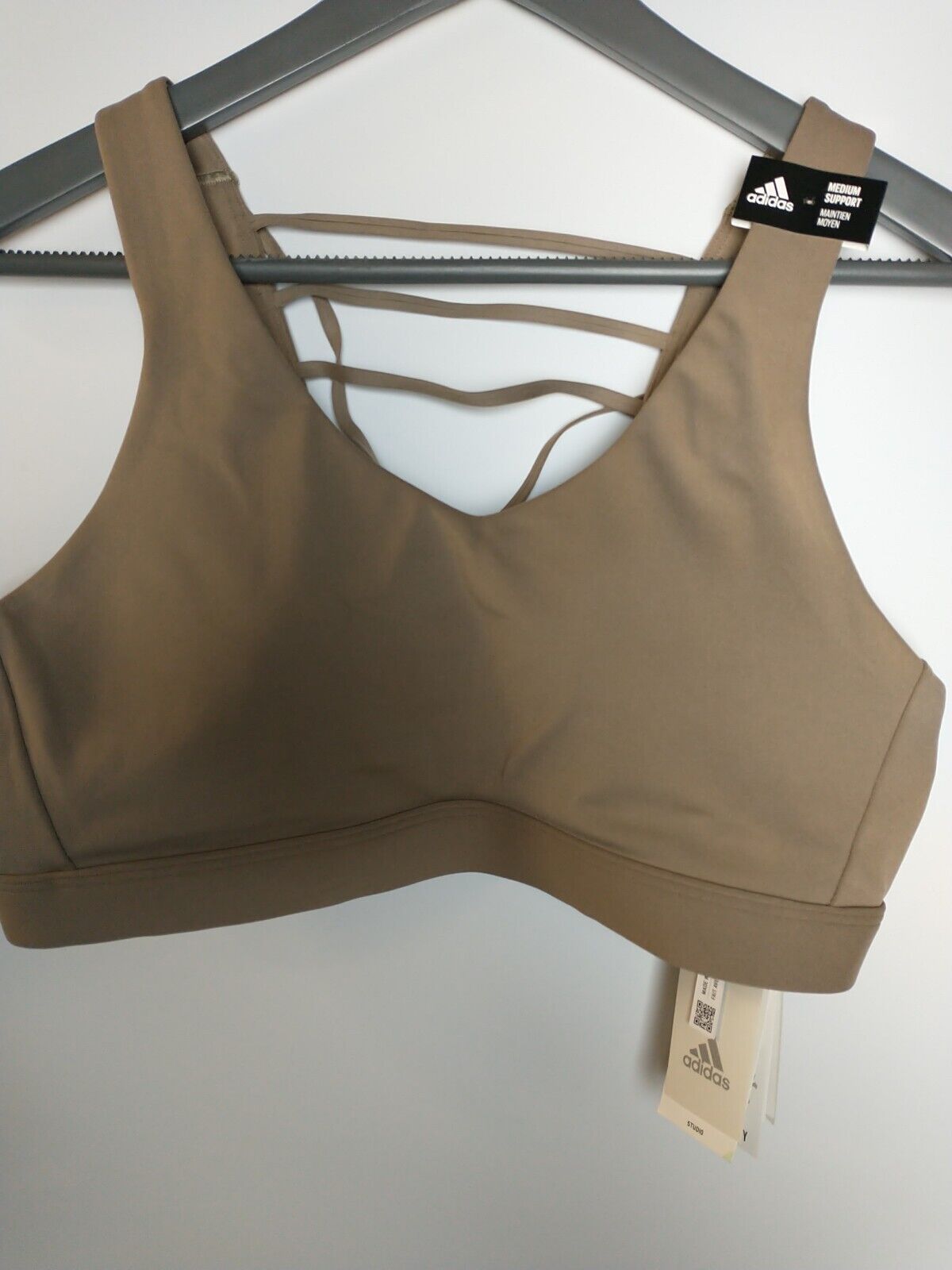 Adidas CF L Sto Brown Medium Support Sports Bra Size Large **** V146