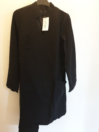 Stylove Black Waist-tie Wrap Dress Size L Ref M1