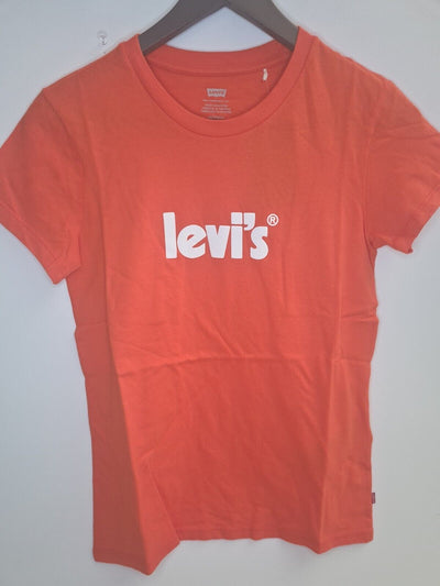 Levi's The Perfect Tee - Logo. Orange Womens. Size XSmall **** V26