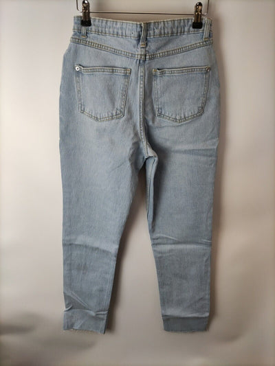 Missguided Bleach Straight Leg Jeans - Light Blue. UK 6. ****V122
