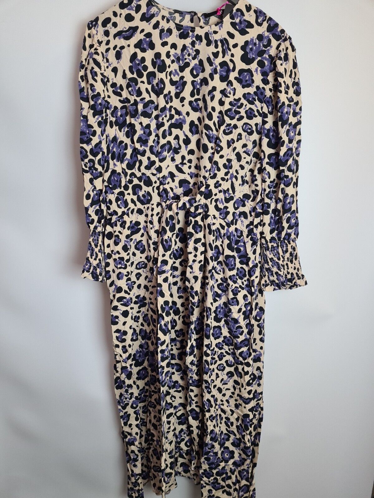 Animal Print Tie Waist Midi Dress- Long Sleeve. Size 8 **** V270