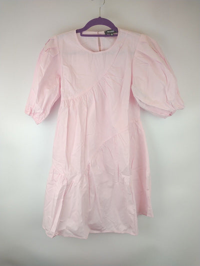 Missguided Frill Smock Pink Dress. UK Size 10 ****Ref V129