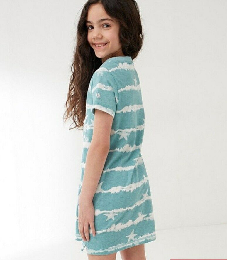 FatFace Girls Tie Dye Tshirt Dress Teal 3-4yrs****Ref V440