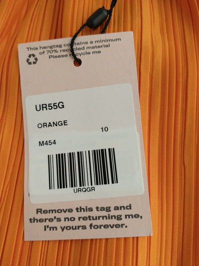 Missguided Orange high neck Sleeveless Top Uk 10 ****Ref V89