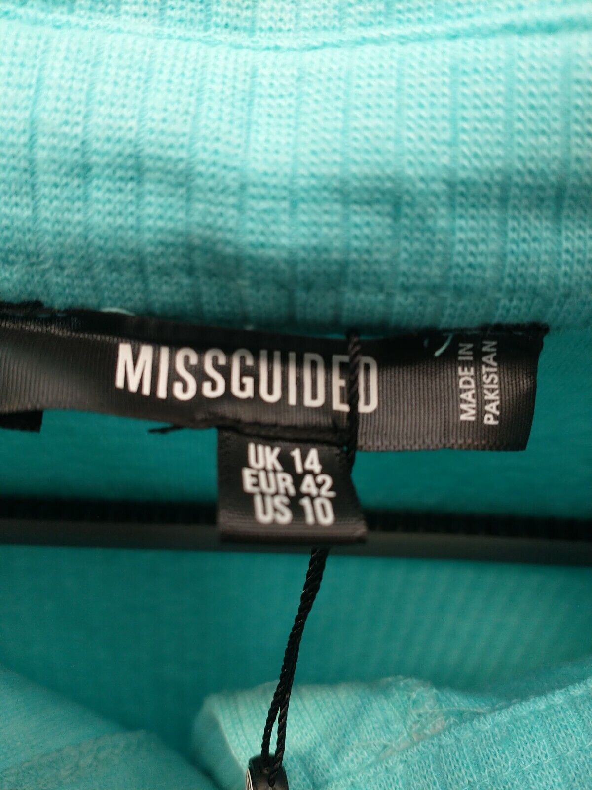 Missguided Oversized Mini Shirt Aqua. UK 14 **** Ref V30Q