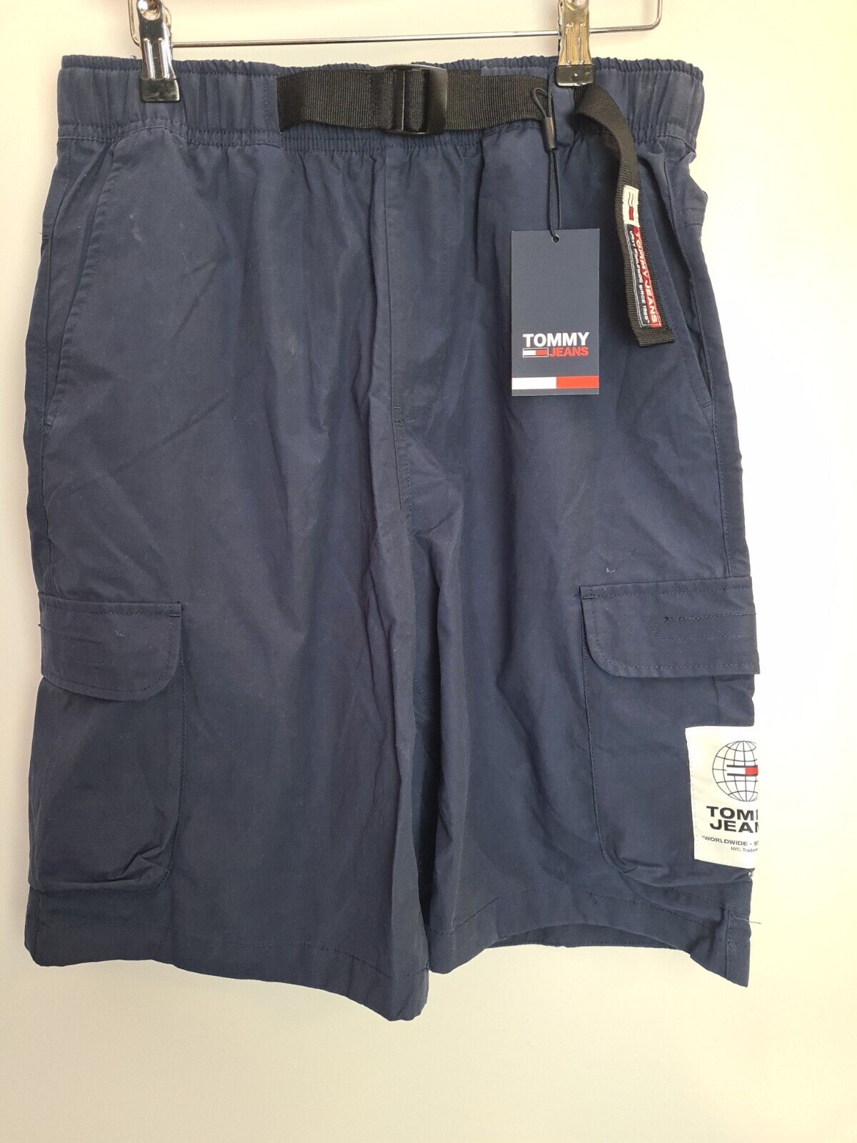 Tommy Jeans Belted Cargo Navy Shorts Size XSmall **** V91