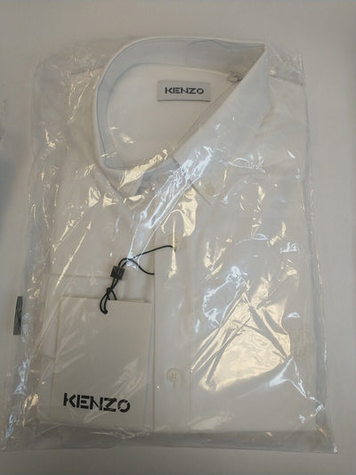 Kenzo Tiger Crest Button Down White Shirt. Size 43. 17****Ref V32