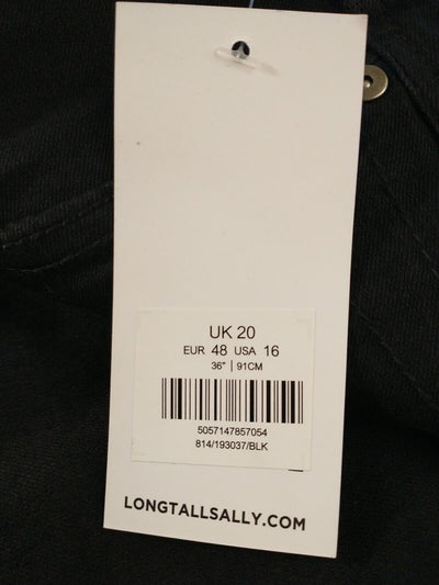 Long Tall Sally Straight Legged Jeans. Black. UK 20. ****V36