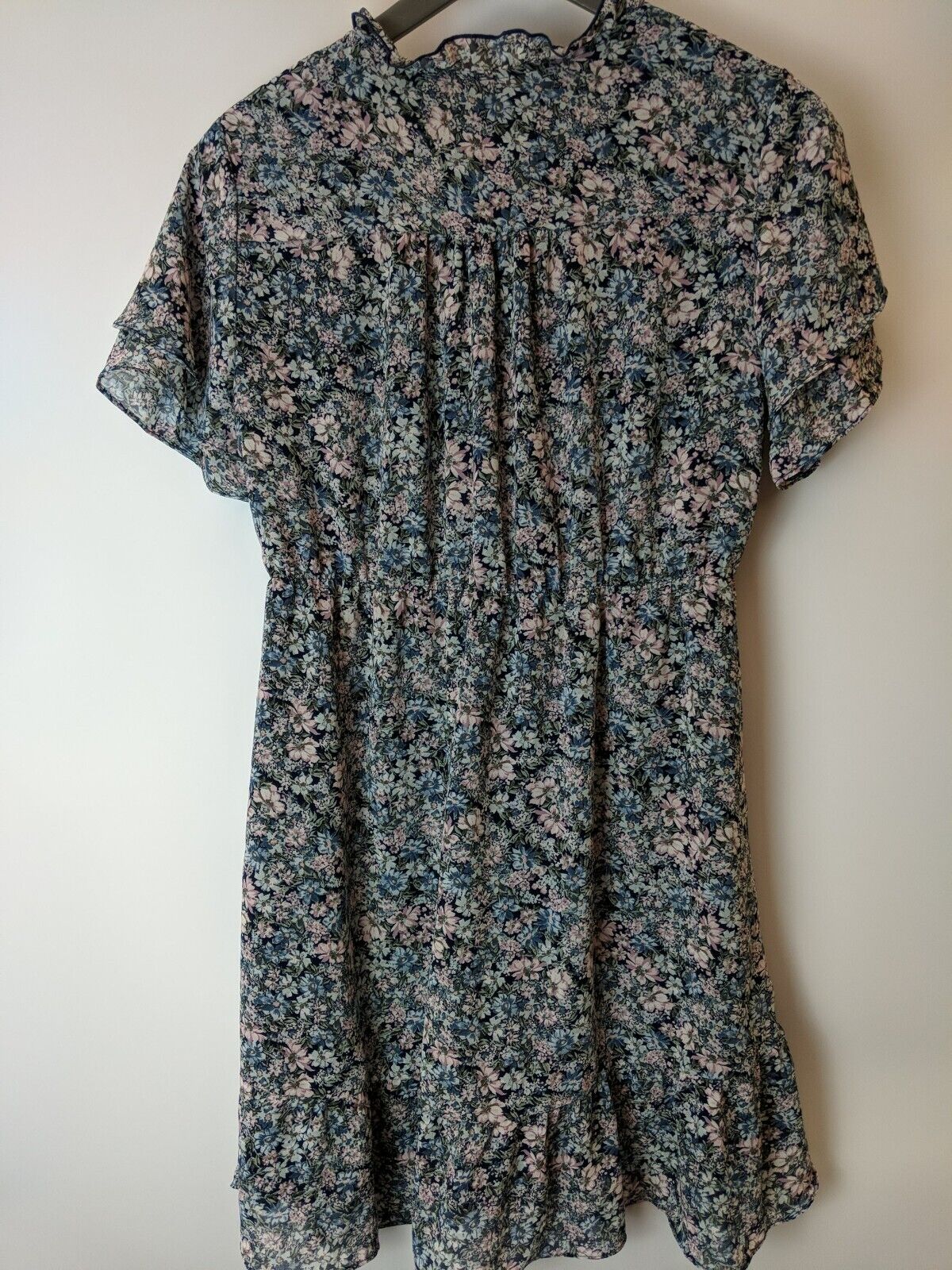 Apricot Navy Floral Dress. UK 12 **** Ref V173