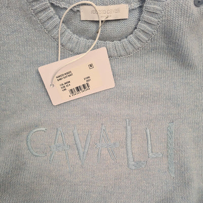 Roberto Cavalli Junior Baby Suit Knitted Blue BNWT Ref****V17