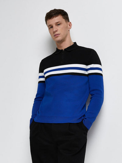 River Island Slim Fit Colour Blocked Polo Shirt. Uk S. ****V82