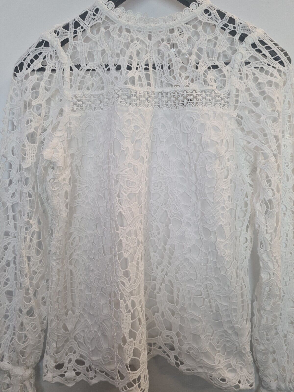 River Island White Lace Blouse Size 6 **** V73