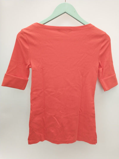 Ralph Lauren Orange Elbow Sleeve T-Shirt Size XS **** V27