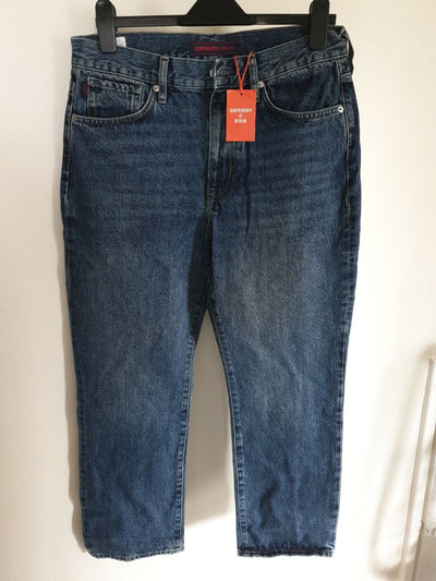 Superdry High Rise Straight Blue Stone Uk30" Ref Y25