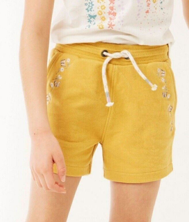 FatFace Girls Luna Embroidered Sweat Short Yellow 8-9yrs****Ref V505