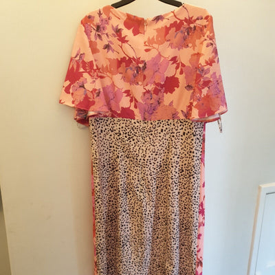 Chi Chi London Floral and Animal Print Midi Day Dress. Size 10 ****Ref V213