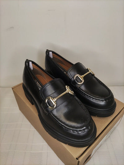 Dune London Grayce Kids Chunky Loafer. Leather Black. UK 1. ****RefVS2