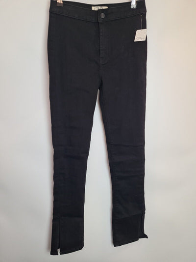 We The Free Riley Slit Skinny Black Jeans Size 26 **** V225