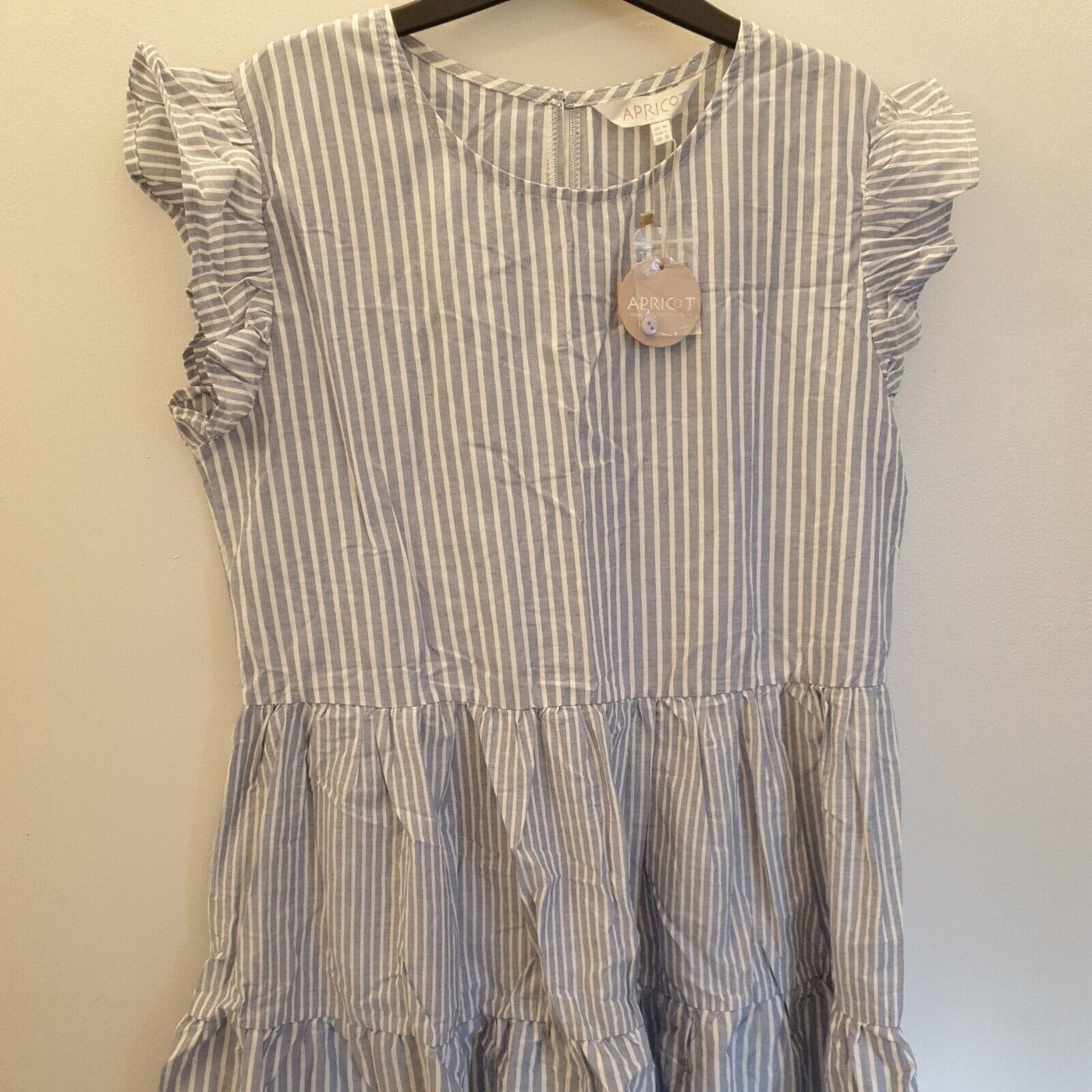 Apricot Blue Stripe Dress Uk14****Ref V237