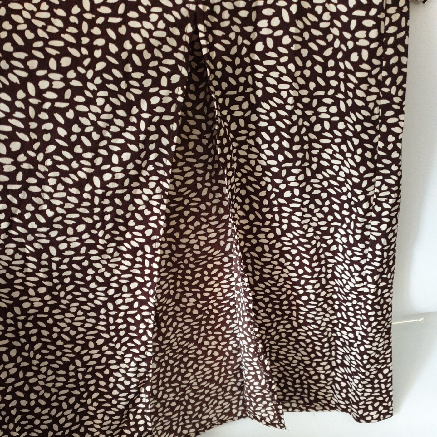AX Paris Brown Printed Puff Sleeve Cuff Midi Dress Size 12****Ref V349