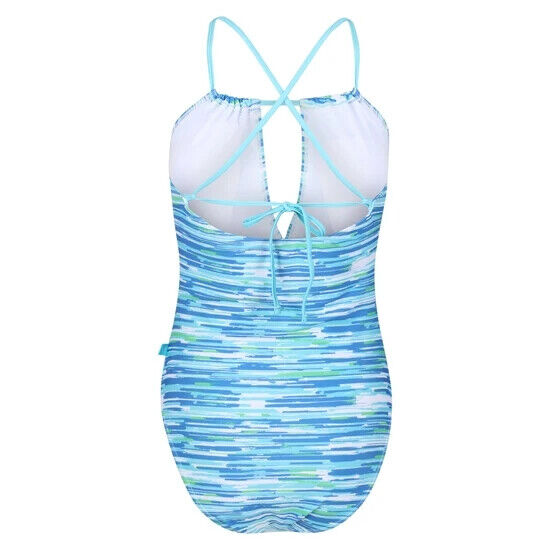 Regatta Halliday Halter Neck Blue Swimming Costume Size 16