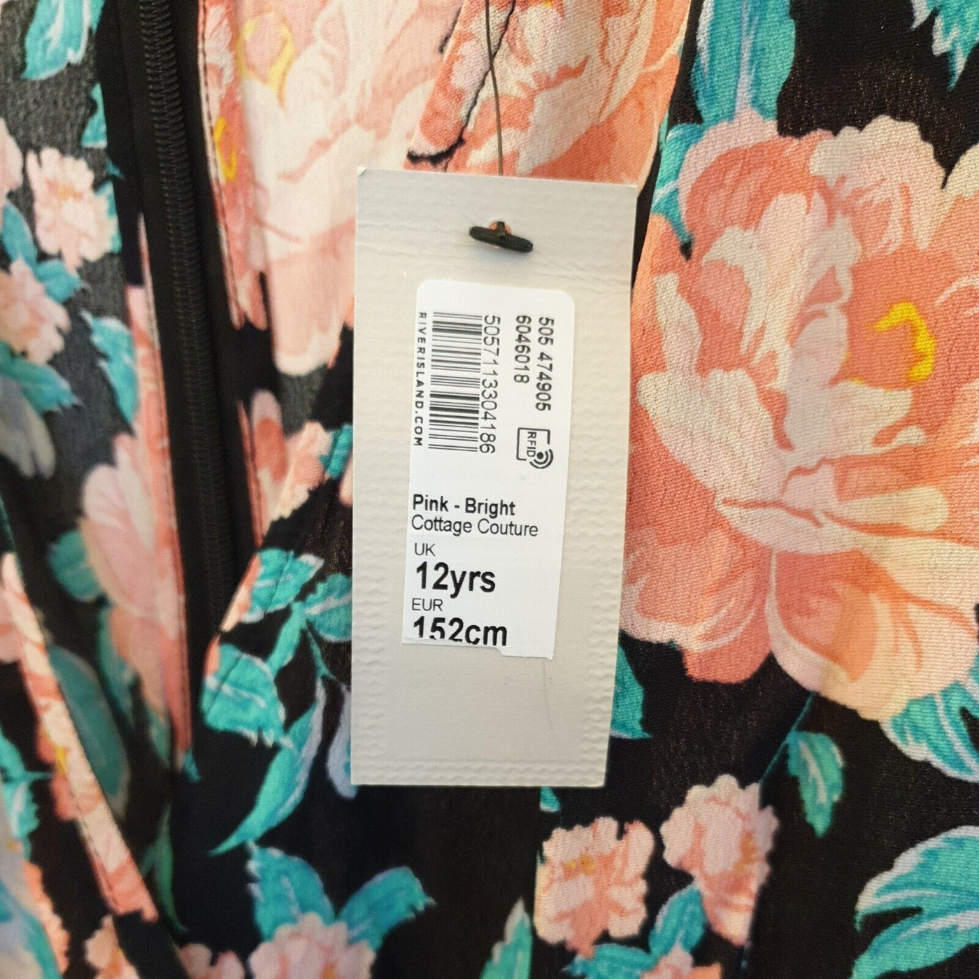 River Island Girls Floral Wrap Playsuit Pink 12 years ****Ref V80