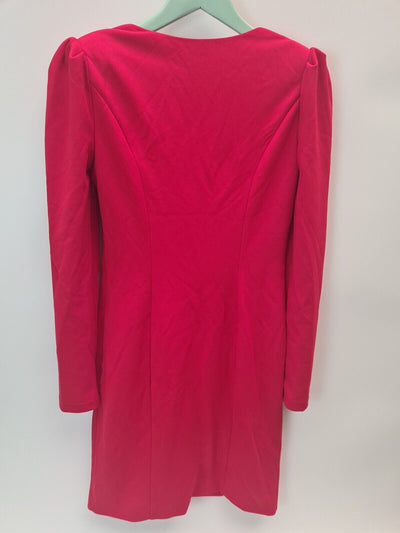 Chi Chi London Bodycon Party Dress. Long Sleeve. Red. Size UK 14 **** V32