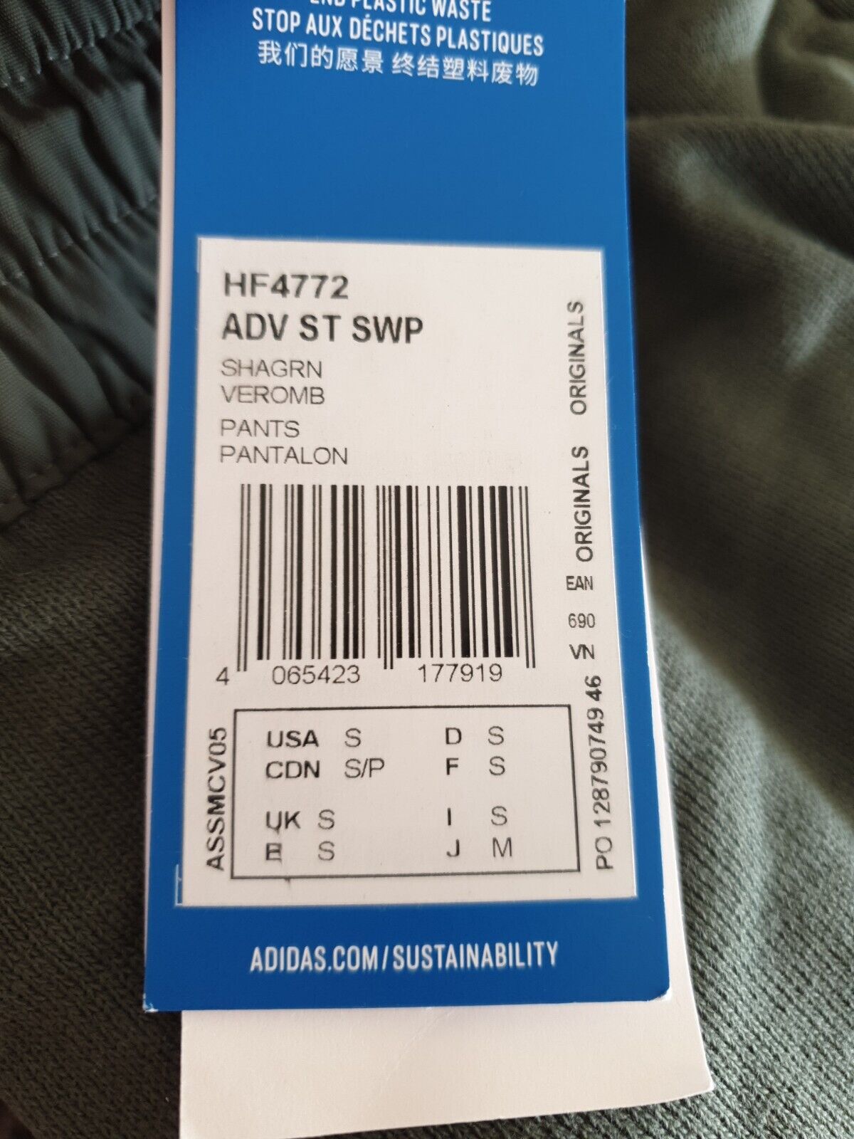 Adidas ADV ST SWP Joggers Uk S****Ref V377