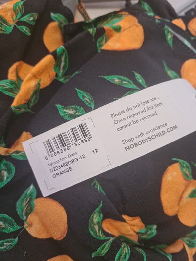 Nobody's Child Serena Mini Dress. Oranges. Size UK 12 **** V30Q