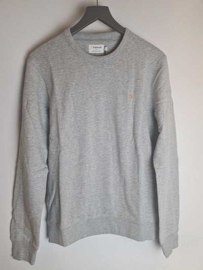 Farah Cotton Tim Crewneck Sweatshirt Mens - Light Grey. Size Small **** V32