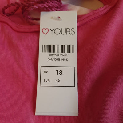 Yours Pink Tie Dye Vest Size 18****Ref V68